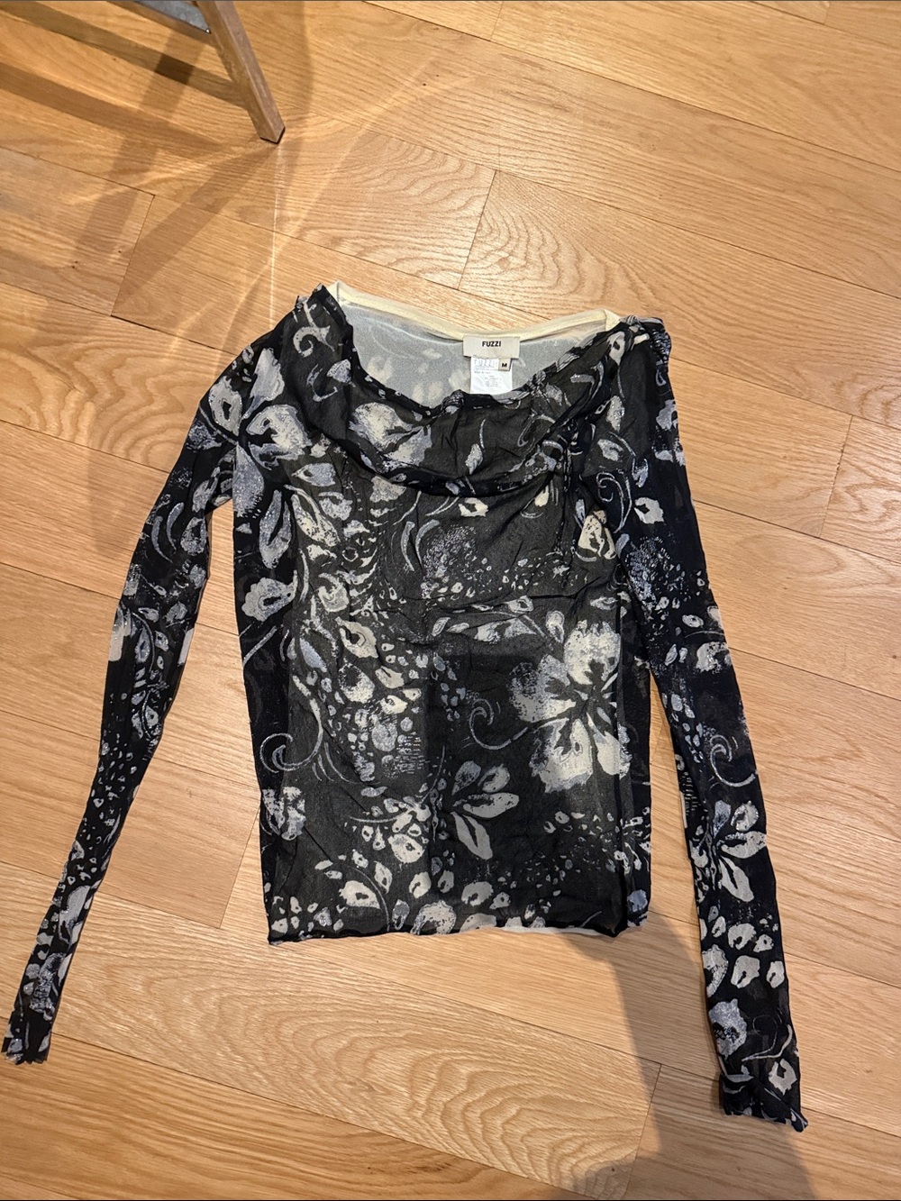 VINTAGE Vtg Fuzzi Italy mesh top